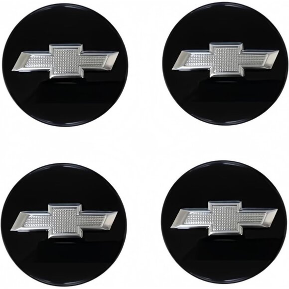 General Motors 4ea  Chevrolet Camaro Genuine Gloss Black Bowtie Wheel Center Cap - Picture 2 of 5